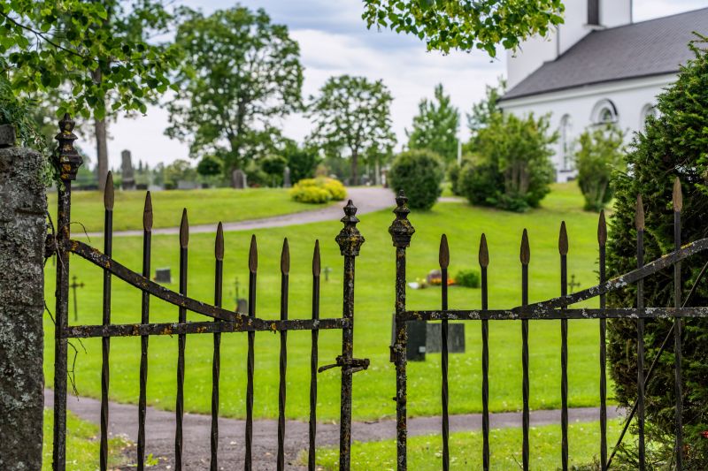 Cemetery Fence Installation detail